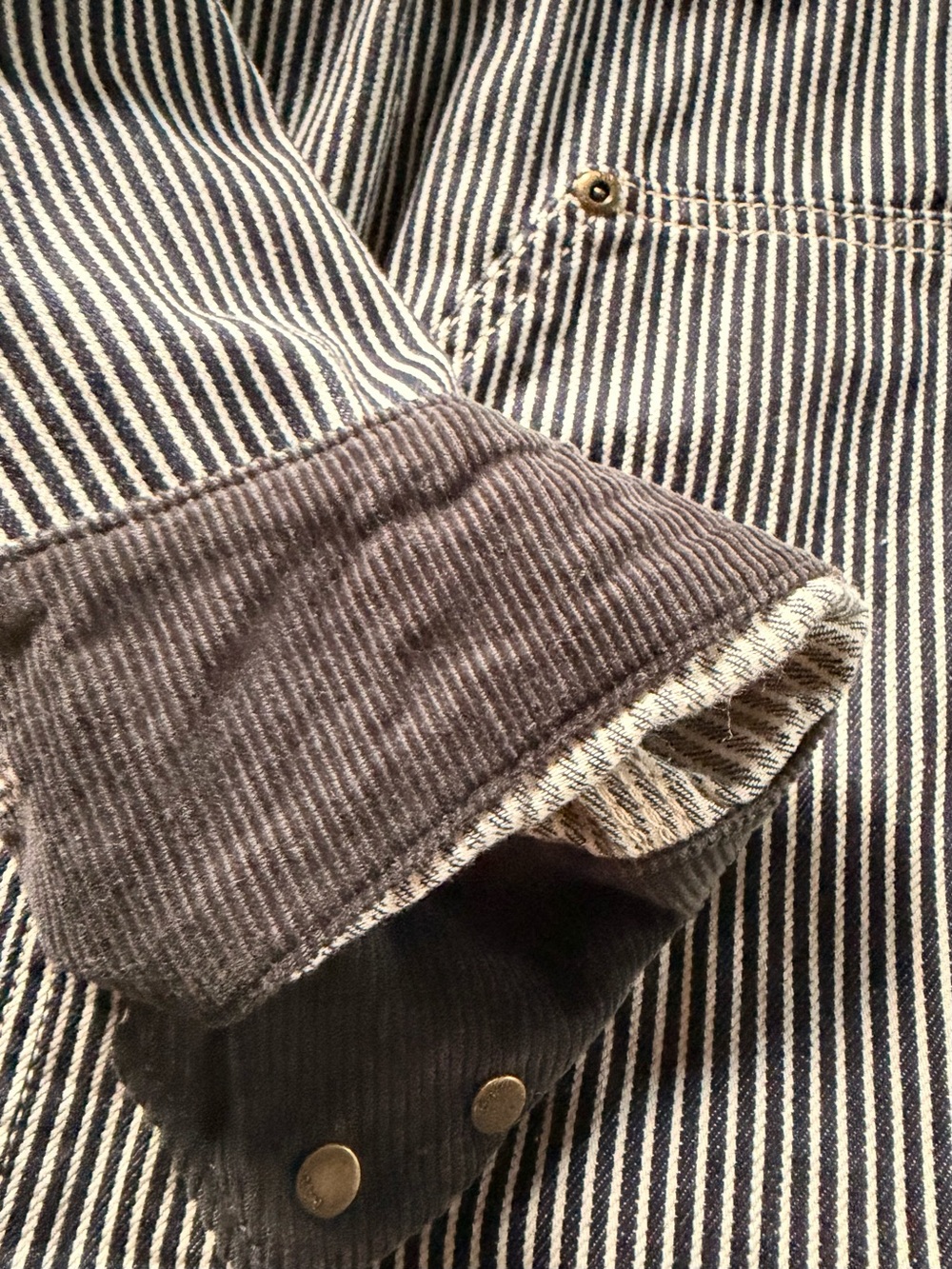GAP Black & White Striped Chore Coat - Picture 5 of 5